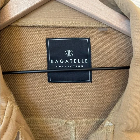 Bagatelle Collection size large Women’s Tan Button Up Shirt Jacket Shacket - Picture 2 of 8